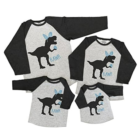 7 ate 9 Apparel Family Matching Happy Easter Shirts - Grey Bunny Dinosaur Grey Shirt 4T
7 ate 9 Apparel Family Matching Happy Easter Shirts - Grey Bunny Dinosaur Grey Shirt 4T