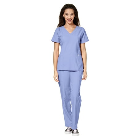 WonderWink Scrubs Set W123 Women s V-Neck Top & Cargo Pant