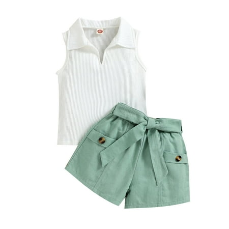 Rovga Girls Outfit Sets Summer Toddler Girls Sleeveless Ribbed Vest Tops And Shorts Outfit Toddler Girls Clothing
Rovga Girls Outfit Sets Summer Toddler Girls Sleeveless Ribbed Vest Tops And Shorts Outfit Toddler Girls Clothing