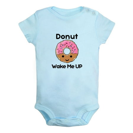 Donut Wake Me UP Funny Rompers For Babies Newborn Baby Unisex Bodysuits Infant Jumpsuits Toddler 0-12 Months Kids One-Piece Oufits (Blue 0-6 Months)
Donut Wake Me UP Funny Rompers For Babies Newborn Baby Unisex Bodysuits Infant Jumpsuits Toddler 0-12 Months Kids One-Piece Oufits (Blue 0-6 Months)