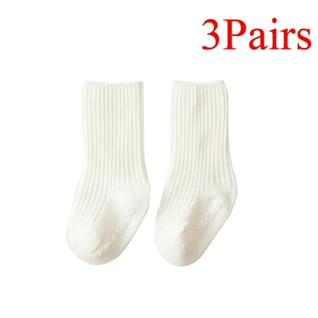 3 Pairs Baby Girls Cotton Socks for Newborn 0-3years