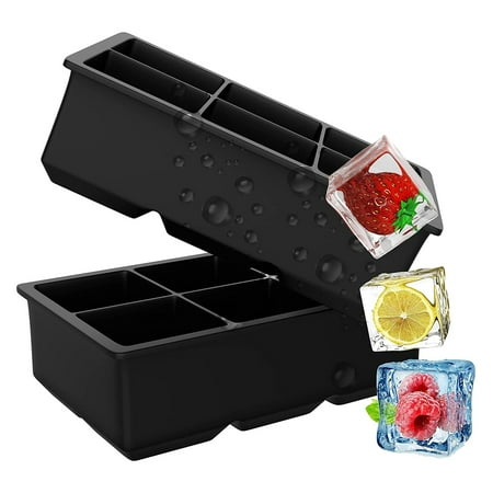 Silicone Ice Square Tray Pack of 2 Black Reusable Ice Tray Ice Square Moulds for Whiskey Cocktails and Party Drinks
Silicone Ice Square Tray Pack of 2 Black Reusable Ice Tray Ice Square Moulds for Whiskey Cocktails and Party Drinks