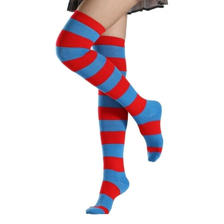 NEGJ Women Knee High Socks Striped Women s Long Socks Harajuku Thigh High Socks For Girls Plus Size Stockings