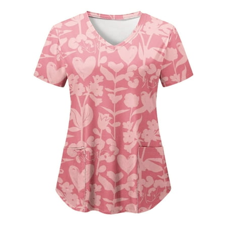 TAIAOJING Scrubs for Women Workwear Print Short Sleeve V Neck Solid Shirts Blouse Tops With Pockets Top
TAIAOJING Scrubs for Women Workwear Print Short Sleeve V Neck Solid Shirts Blouse Tops With Pockets Top
