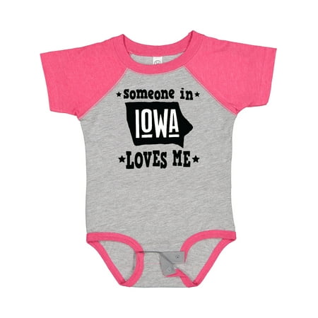 Inktastic Someone in Iowa Loves Me Souvenir Gift Baby Boy or Baby Girl Bodysuit