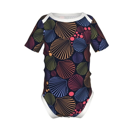 Lukts Colorful Shells Print Baby Short Sleeve Romper Onesie for Newborn Baby Boys and Girls-18 Months
Lukts Colorful Shells Print Baby Short Sleeve Romper Onesie for Newborn Baby Boys and Girls-18 Months