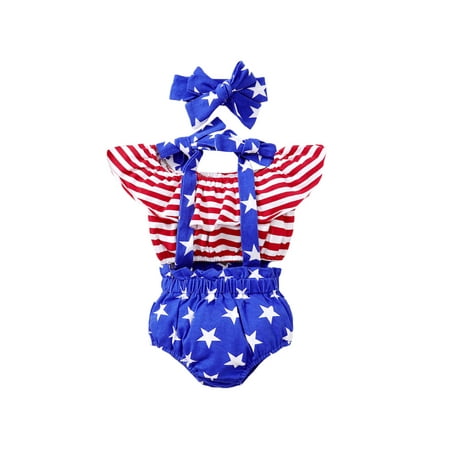 aturustex 4th of July Baby Girls Boys Shorts Set Summer Fly Sleeve Tops+ Striped Suspender Shorts+ Headband 3Pcs Independence Day( 0-18 Months)
aturustex 4th of July Baby Girls Boys Shorts Set Summer Fly Sleeve Tops+ Striped Suspender Shorts+ Headband 3Pcs Independence Day( 0-18 Months)