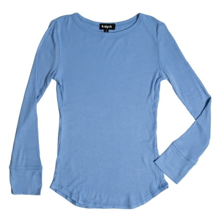 KIDPIK Girls Long Sleeve Ribbed Tee Size: 12 Months - XXL (16)