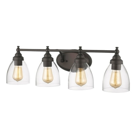RADIANCE Goods Transitional 4 Light Rubbed Bronze Bath Vanity Light Clear Glass 30 Wide
RADIANCE Goods Transitional 4 Light Rubbed Bronze Bath Vanity Light Clear Glass 30 Wide