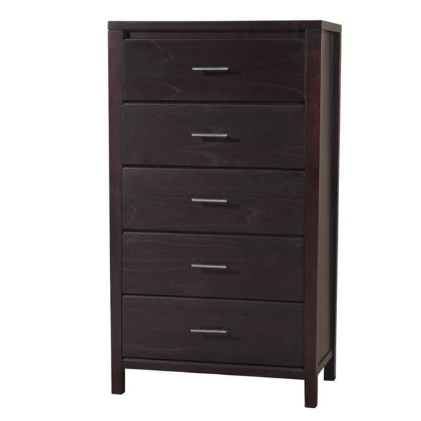 Modus Furniture Nevis Five Drawer Chest, Espresso