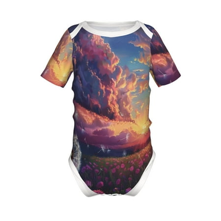 Junzan Dreamy Dandelion Sunset Print Short-Sleeve Baby Climbing Clothes Bodysuits for Infant One-Piece for Baby Boys & Girls Baby Clothes Baby Romper with Snap Closure-12 Months
Junzan Dreamy Dandelion Sunset Print Short-Sleeve Baby Climbing Clothes Bodysuits for Infant One-Piece for Baby Boys & Girls Baby Clothes Baby Romper with Snap Closure-12 Months