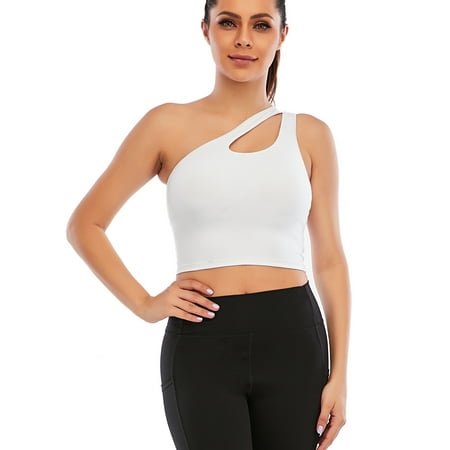 FOCUSSEXY One Shoulder Sports Bra Girls Sports Bra Removable Padded Yoga Top Post-Surgery Wirefree Sexy Cute Medium Support
FOCUSSEXY One Shoulder Sports Bra Girls Sports Bra Removable Padded Yoga Top Post-Surgery Wirefree Sexy Cute Medium Support