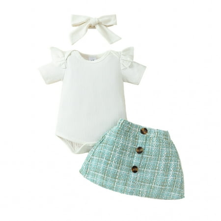 Baby Girls Outfits Summer Short Sleeve Prints Tops And Skirts Headbands Three Piece Children Trendy Clothes for Girls Size 0-3 Months
Baby Girls Outfits Summer Short Sleeve Prints Tops And Skirts Headbands Three Piece Children Trendy Clothes for Girls Size 0-3 Months