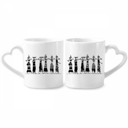 Pritive Africa Dresses Aboriginal Black Totems Couple Porcelain Mug Set Cerac Lover Cup Heart Handle
Pritive Africa Dresses Aboriginal Black Totems Couple Porcelain Mug Set Cerac Lover Cup Heart Handle