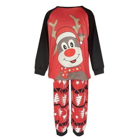 Gureui Family Matching Christmas Pajamas Set Cartoon Elk Printed Long Sleeve Round Neck Tops + Deer Print Elastic Waist Long Pants Set for Adults/Kids/Pet Kerchief/Baby Romper
Gureui Family Matching Christmas Pajamas Set Cartoon Elk Printed Long Sleeve Round Neck Tops + Deer Print Elastic Waist Long Pants Set for Adults/Kids/Pet Kerchief/Baby Romper