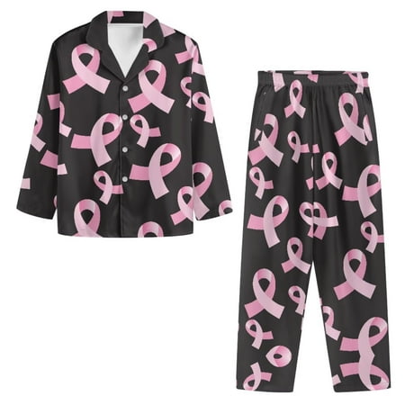 NETILGEN Women Cancer Awareness Design Button 2 Pack Set Pajamas for Women Pants V-Neck Womens Button Up Pajama Shirt Comfort Women Button Down Pajamas Set
NETILGEN Women Cancer Awareness Design Button 2 Pack Set Pajamas for Women Pants V-Neck Womens Button Up Pajama Shirt Comfort Women Button Down Pajamas Set