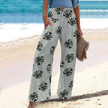 WANYNG women s pants High Waist Wide Leg Palazzo Lounge Prints Pants For Women Smocked Elastic Waist Loose Comfy Casual Pajama Pants Pockets Casual Gray M
WANYNG women s pants High Waist Wide Leg Palazzo Lounge Prints Pants For Women Smocked Elastic Waist Loose Comfy Casual Pajama Pants Pockets Casual Gray M