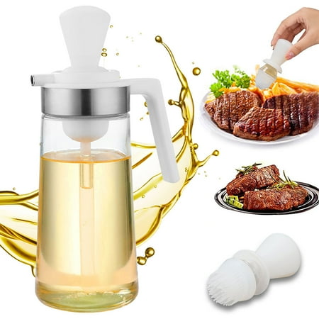 Dznils Olive Oil Dispenser Bottle 350ml Glass Oil Container with Silicone Brush Oil and Vinegar Dispenser White
Dznils Olive Oil Dispenser Bottle 350ml Glass Oil Container with Silicone Brush Oil and Vinegar Dispenser White