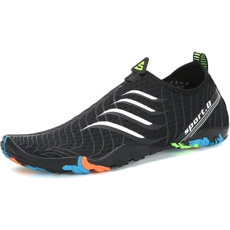 Mens Womens Water Shoes Quick Dry for Swim Diving Beach Walking Black White (Feet Long 281mm)
Mens Womens Water Shoes Quick Dry for Swim Diving Beach Walking Black White (Feet Long 281mm)