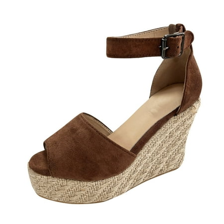 sandals for Women Womens Open Toe Well Dressy Platform Sandals Buckle Ankle Strap Wedges Sandals Summer Shoes Flock Brown
sandals for Women Womens Open Toe Well Dressy Platform Sandals Buckle Ankle Strap Wedges Sandals Summer Shoes Flock Brown