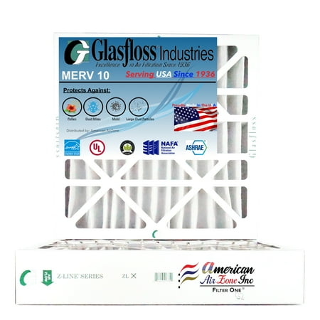 Glasfloss Air Filter 24x24x4 - 4 MERV 10 - (Pack of 2) - AC or HVAC Pleated Air Filter - Furnace Air Filter - for Home or Office - Made In The USA.
Glasfloss Air Filter 24x24x4 - 4 MERV 10 - (Pack of 2) - AC or HVAC Pleated Air Filter - Furnace Air Filter - for Home or Office - Made In The USA.
