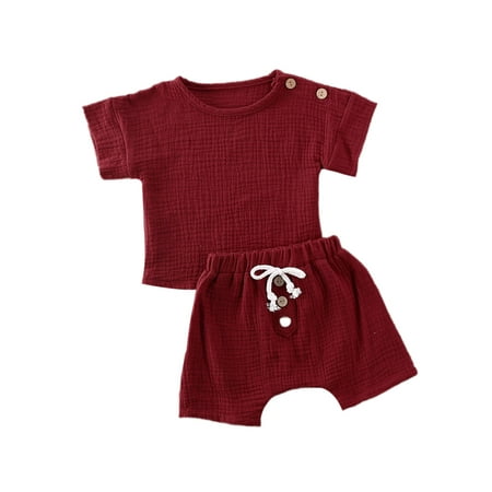 TheFound Newborn Infant Baby Boys Girls Outfits Ribbed Knitted Cotton T-Shirt Top + Shorts 2Pcs Summer Clothes
TheFound Newborn Infant Baby Boys Girls Outfits Ribbed Knitted Cotton T-Shirt Top + Shorts 2Pcs Summer Clothes