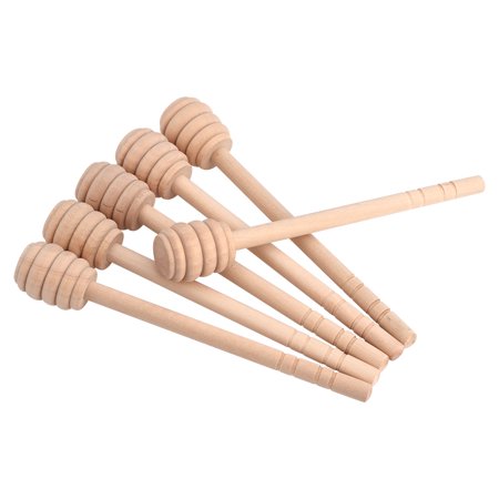 

Dioche 50Pcs/set Household Wooden Mini Jam Honey Dipper Jar Dispensing Collecting Stirring Rod Stick Honey Dippers