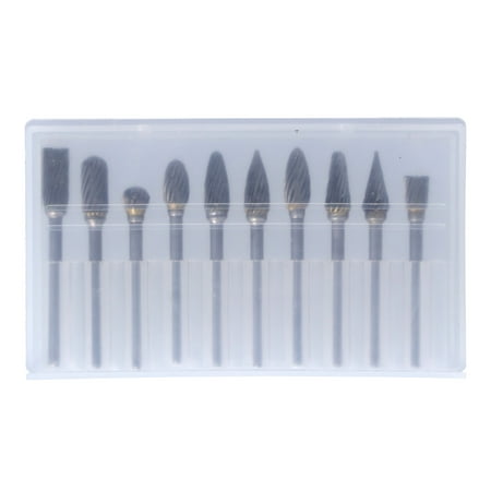 10Pcs Rotary File Tungsten Carbide Grinding Burr Grinder Head Set Kit for WoodworkingSingle Cut Silver (Transparent Box)
10Pcs Rotary File Tungsten Carbide Grinding Burr Grinder Head Set Kit for WoodworkingSingle Cut Silver (Transparent Box)