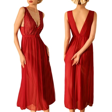 KelaJuan Women s Summer Sleepwear Sleeveless Backless V Neck Nightgown Lace Floral Nightdress
KelaJuan Women s Summer Sleepwear Sleeveless Backless V Neck Nightgown Lace Floral Nightdress