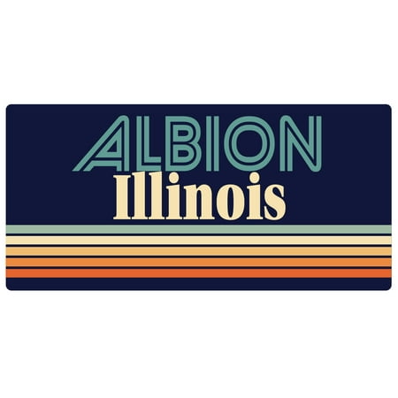 Albion Illinois 5 x 2.5-Inch Fridge Magnet Retro Design