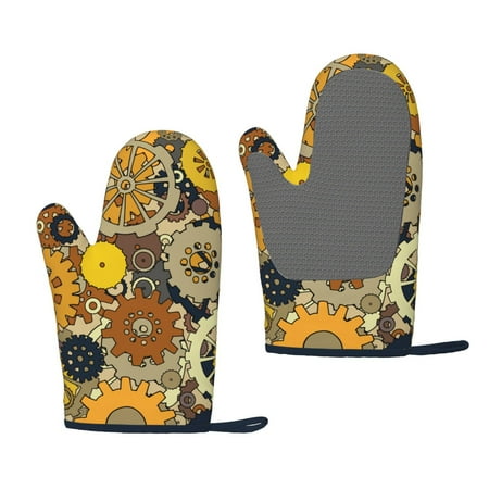XMXT Silicone Oven Mitts Cartoon Gear Print Thickened Non-Slip Baking Gloves for Kitchen Cooking Grill 2 Pcs
XMXT Silicone Oven Mitts Cartoon Gear Print Thickened Non-Slip Baking Gloves for Kitchen Cooking Grill 2 Pcs