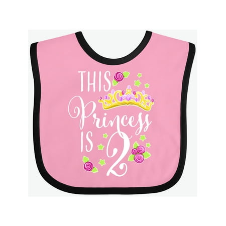 Inktastic This Princess is Two- second birthday Gift Baby Girl Bib 
Inktastic This Princess is Two- second birthday Gift Baby Girl Bib