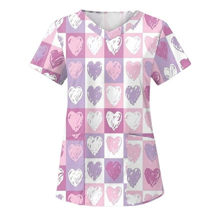 Women Scrubs Top Working Uniform Nurses Clothing Workwear Short Sleeve V-Neck Tops Party Thanksgiving T-Shirts Graphic Tees
Women Scrubs Top Working Uniform Nurses Clothing Workwear Short Sleeve V-Neck Tops Party Thanksgiving T-Shirts Graphic Tees
