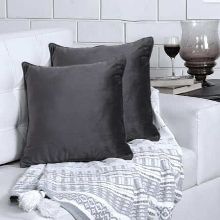 ACCENTHOME Luxurious Soft Velvet Decorative Cushion Cover Throw Pillow Case for Home Sofa Couch Chair Back Seat 2pc Pack 16X16 inch in Cotton Velvet with Flange in Grey Color
ACCENTHOME Luxurious Soft Velvet Decorative Cushion Cover Throw Pillow Case for Home Sofa Couch Chair Back Seat 2pc Pack 16X16 inch in Cotton Velvet with Flange in Grey Color