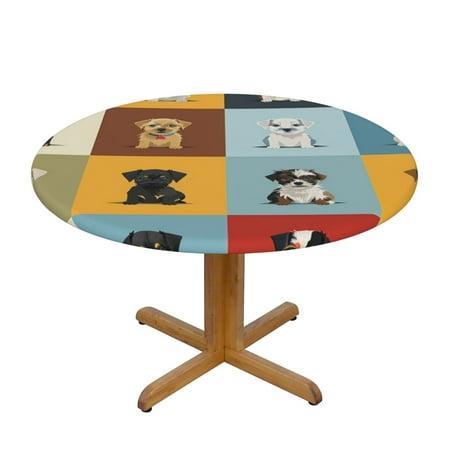 Cute Doggie Round Fitted Tablecloths Table Covers Wipeable Waterproof Elastic for Kitchen Dinning Parties Wedding Picnic Small Fits 40-44 Inch Table Size
Cute Doggie Round Fitted Tablecloths Table Covers Wipeable Waterproof Elastic for Kitchen Dinning Parties Wedding Picnic Small Fits 40-44 Inch Table Size