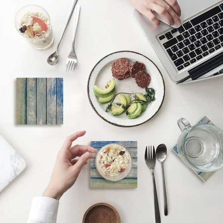 ZHANZZK Rustic Wooden Plank Blue Set of 6 Coaster for Drinks Absorbent Ceramic Stone Coasters Cup Mat with Cork Base for Home Kitchen Room Coffee Table Bar Decor
ZHANZZK Rustic Wooden Plank Blue Set of 6 Coaster for Drinks Absorbent Ceramic Stone Coasters Cup Mat with Cork Base for Home Kitchen Room Coffee Table Bar Decor