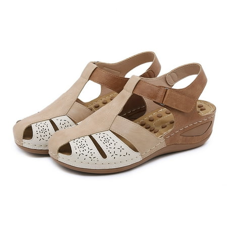 Cathalem Womens Wedge Sandals Summer Comfortable Platform Bohemia Shoes Sandals With Arch Support Studded Jelly Sandals for Women Brown 8
Cathalem Womens Wedge Sandals Summer Comfortable Platform Bohemia Shoes Sandals With Arch Support Studded Jelly Sandals for Women Brown 8