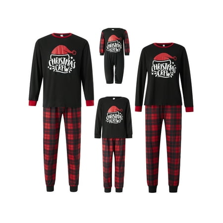 xkwyshop Matching Family Pajamas Sets Christmas PJ s with Santa Claus Printed Tee and Plaid Pants Loungewear Black Red
xkwyshop Matching Family Pajamas Sets Christmas PJ s with Santa Claus Printed Tee and Plaid Pants Loungewear Black Red