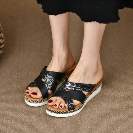 SUODUI Women s Slippers Women s Beach Slope Heel Slippers Hollow Casual Slippers Slope Bottom Shoes Retro Sandals Black 9
SUODUI Women s Slippers Women s Beach Slope Heel Slippers Hollow Casual Slippers Slope Bottom Shoes Retro Sandals Black 9