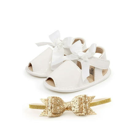 Wazshop Infant Sandals First Walkers Flat Sandal Bowknot Crib Shoes Non-Slip Soft Sole Princess Dress Shoe Baby Girls Peep Toe Lightweight White with Headband 5C
Wazshop Infant Sandals First Walkers Flat Sandal Bowknot Crib Shoes Non-Slip Soft Sole Princess Dress Shoe Baby Girls Peep Toe Lightweight White with Headband 5C