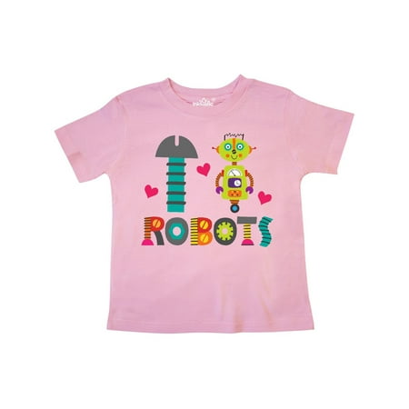 Inktastic Robotics I Heart Robots Gift Toddler Boy or Toddler Girl T-Shirt