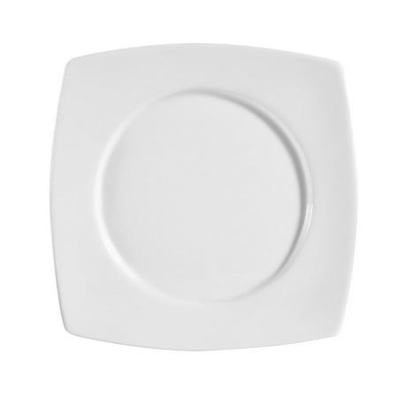 Clinton Round In Square Plate 10-1/2 Sq. X 1 H Porcelain Super White 3 packs
