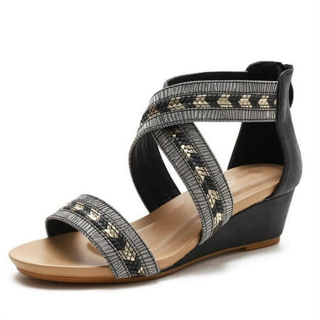 Sandals for Women Casual Summer Tie Dye Platform Wedge Sandals Strap Open Toe Beach Sandals Shoes Roman shoes with back zipper
Sandals for Women Casual Summer Tie Dye Platform Wedge Sandals Strap Open Toe Beach Sandals Shoes Roman shoes with back zipper