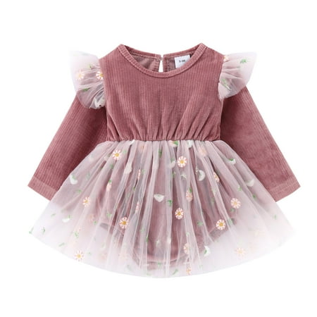 Baby Girls Bodysuits Tulle Dress Bodysuit Romper Floral Long Printedleeve Romper&Jumpsuit
Baby Girls Bodysuits Tulle Dress Bodysuit Romper Floral Long Printedleeve Romper&Jumpsuit