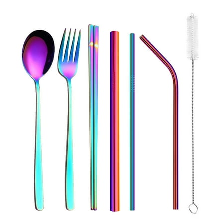 Biplut 8Pcs Stainless Steel Tableware Kit Chopsticks Spoon Fork Straws Cutlery Set (Multicolor)
Biplut 8Pcs Stainless Steel Tableware Kit Chopsticks Spoon Fork Straws Cutlery Set (Multicolor)