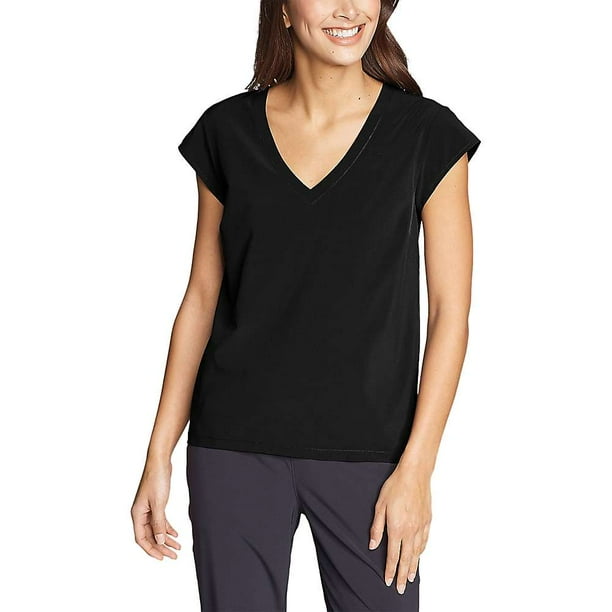 Eddie Bauer Travex Women's Departure V-Neck SS Shirt