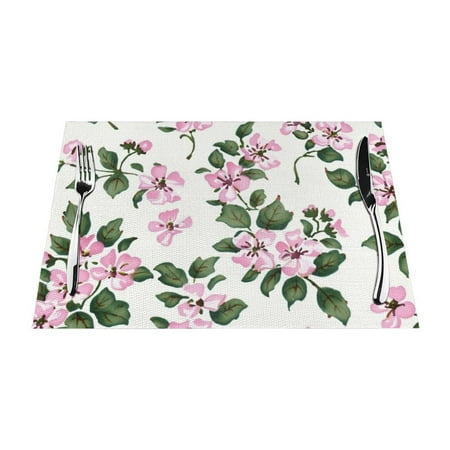 and delicate pink flower pattern with green leaves Dining mat washable heat-resistant indoor/outdoor dining mat vinyl woven non slip dining mat for restaurant table protection PVC dining mat
and delicate pink flower pattern with green leaves Dining mat washable heat-resistant indoor/outdoor dining mat vinyl woven non slip dining mat for restaurant table protection PVC dining mat