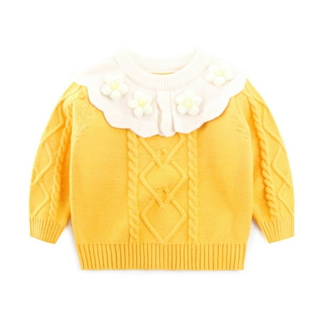 Toddler Girls Sweaters Winter Long Sleeve Flower Embroidery Ruffles Warm Knit Sweater For Children Clothes 
Toddler Girls Sweaters Winter Long Sleeve Flower Embroidery Ruffles Warm Knit Sweater For Children Clothes