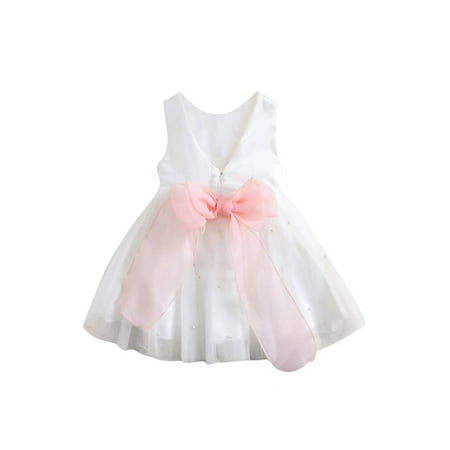 Maemukilabe Girls Princess Summer Kids Sleeveless Tulle Dress with Big Bowknot Pearls Dresses for Wedding Party
Maemukilabe Girls Princess Summer Kids Sleeveless Tulle Dress with Big Bowknot Pearls Dresses for Wedding Party