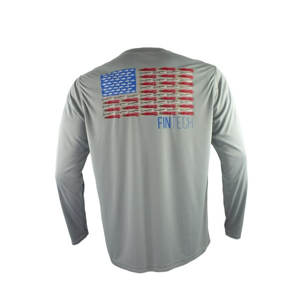 FinTech Men's Long Sleeve Fishing Shirt "Merica" - Medium